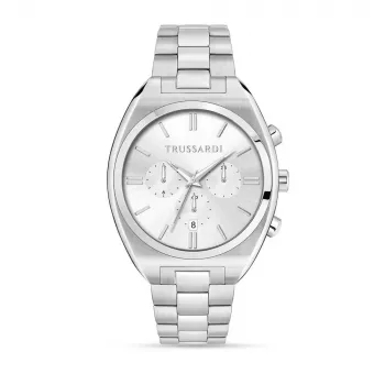 Trussardi meeste kvartskell R2453159003 44mm sinise numbrilaual ja roostevabast terasest