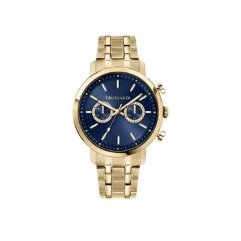 Trussardi meeste käekell R2453147002 43mm sinise numbrilaud ja nahkrihmaga