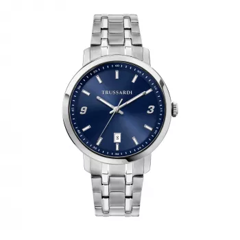 Trussardi meeste käekell R2453147010 41mm roostevabast terasest sinise sihverplaadiga