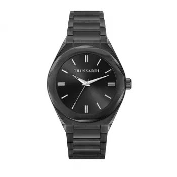 Trussardi meeste käekell R2453156005 42mm sinise numbrilaud ja nahkrihm