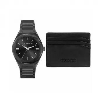 Trussardi meeste käekell R2453156007 42mm sinise numbrilaua ja pruuni nahkrihmaga