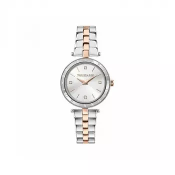 Trussardi T-Light naiste kvartskell R2453145516 34mm hõbedane roostevabast terasest Milanese võrk