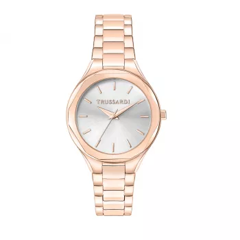 Trussardi T-Light naiste kvartskell R2453157503 32mm hõbedane roostevaba teras