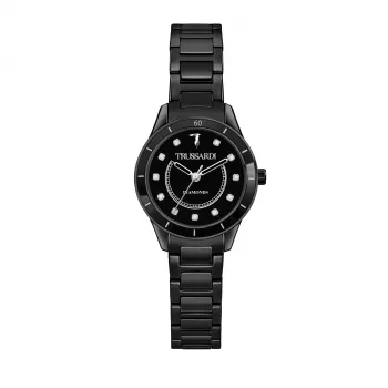 TRUSSARDI Naiste R2453151501 T-Light Kvartskell 30mm Hõbedane Roostevaba Teras