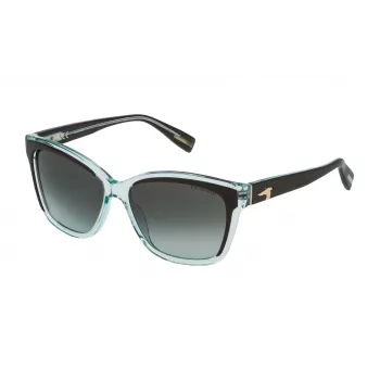 TRUSSARDI Naiste päikeseprillid STR0775607U2 Havana atsetaat liblikaraam pruuni gradiendi läätsedega 56mm