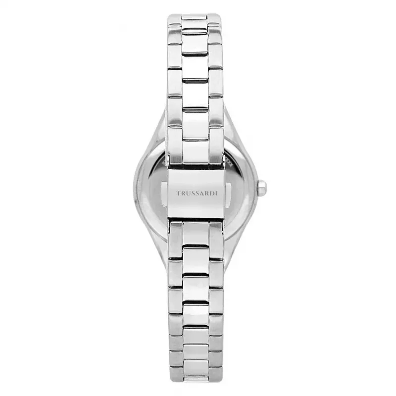 TRUSSARDI Naiste T-Light Kvartskell R2453157511 30mm Hõbedane Roostevaba Teras