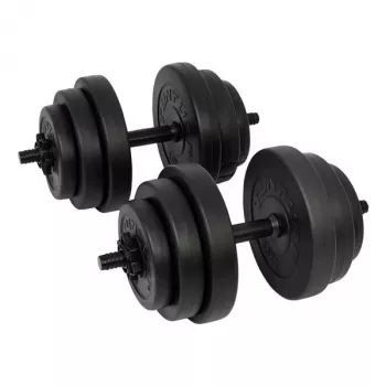 Tunturi 28 kg vinüülist hantlikomplekt spinlock-kangidega