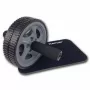 Tunturi Exercise Wheel Deluxe 14TUSFU270 – Kõhulihasrull põlvekaitsmega, ergonoomiliste käepidemetega, 180 mm ratas, must/punane
