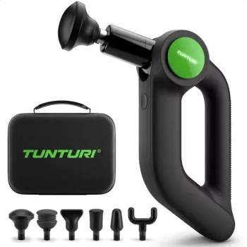Tunturi MG70 Massage Gun Pro - Põrutusmassaator, 20 kiirust, 6 otsikut, 2500mAh aku