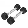 Tunturi Platinum kuusnurkne kummihantel, 1kg, paar