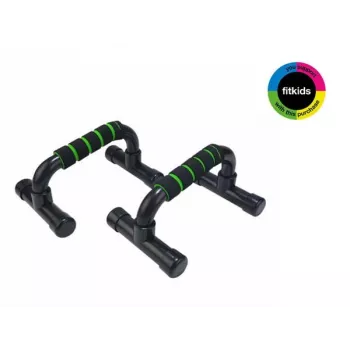 Tunturi Push Up Bar - Must, 2 tk komplekt, terasraamiga ja ergonoomiliste PVC-vahtkäepidemetega