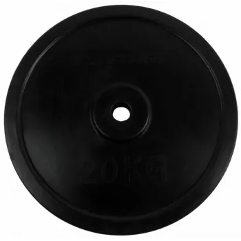 Tunturi Rubber Weight Disc 20 kg – Must kummiga kaetud malmist ketas (üksik, 30 mm ava)