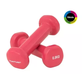 Tunturi Vinyl Dumbbells 0.5 kg, Roosa, 2 tk