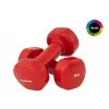 Tunturi Vinyl Dumbbells 3.0 kg x 2 Red – Fixed Weight Dumbbell Set for Home Fitness
