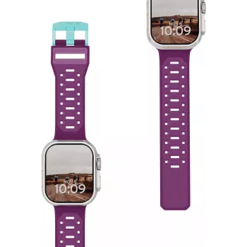 UAG Urban Armor Gear Civilian rihm Apple Watch Ultra/44/45/46mm jaoks - Deep Purple/Aqua 194002114E5F