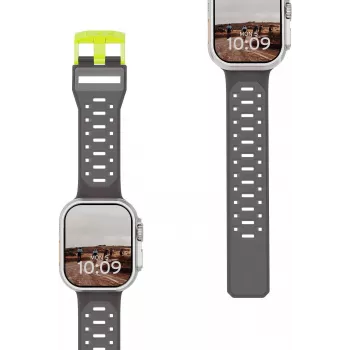 UAG Urban Armor Gear Civilian rihm Apple Watch Ultra/44/45/46mm jaoks - Smoke/Active Neon 194002113B81