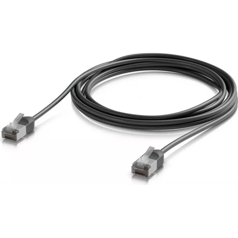 UBIQUITI UACC-CABLE-PATCH-OUTDOOR-C6A-3M-BK üliõhuke varjestatud välistingimustes Cat6a patch-kaabel (3m, must)