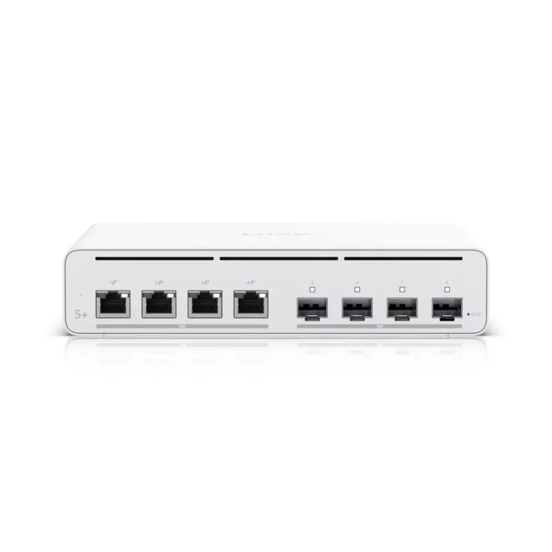 Ubiquiti UISP-S-PLUS-EU 8-porti 2.5GbE PoE++ lüliti 10G SFP+ üleslingiga, 200W eelarvega