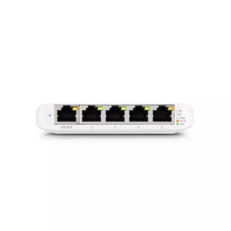 Ubiquiti UniFi USW Flex Mini 5-pordiline hallatav gigabit PoE kommutaator valge