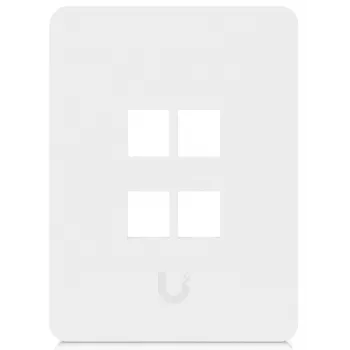 Ubiquiti Universal Keystone seinapaneel 4-port vertikaalne – puhas kohandatav viimistlus (UACC-WP-KEYSTONE-V-4P)