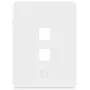 Ubiquiti universaalne keystone seinapaneel, puhas, kohandatav viimistlus, 2-port vertikaalne (UACC-WP-KEYSTONE-V-2P)