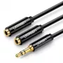 UGREEN 3.5mm kõrvaklappide jagaja kaabel AUX Y-jagaja 25cm Must (20816)