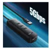 UGREEN 4-in-1 USB Hub 4x USB-A 3.0 PD DC 12V 0.25m Must (CM416 10915)