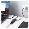 UGREEN 4-in-1 USB Hub 4x USB-A 3.0 PD DC 12V 0.25m Must (CM416 10915)