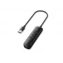 UGREEN 4-in-1 USB Hub 4x USB-A 3.0 PD DC 12V 0.25m Must (CM416 10915)
