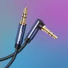UGREEN Angled AUX Cable 2 x Mini Jack 3.5 mm 1.5m Blue (AV112)
