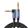 UGREEN Angled AUX Cable 2 x Mini Jack 3.5 mm 1m Blue (AV112)