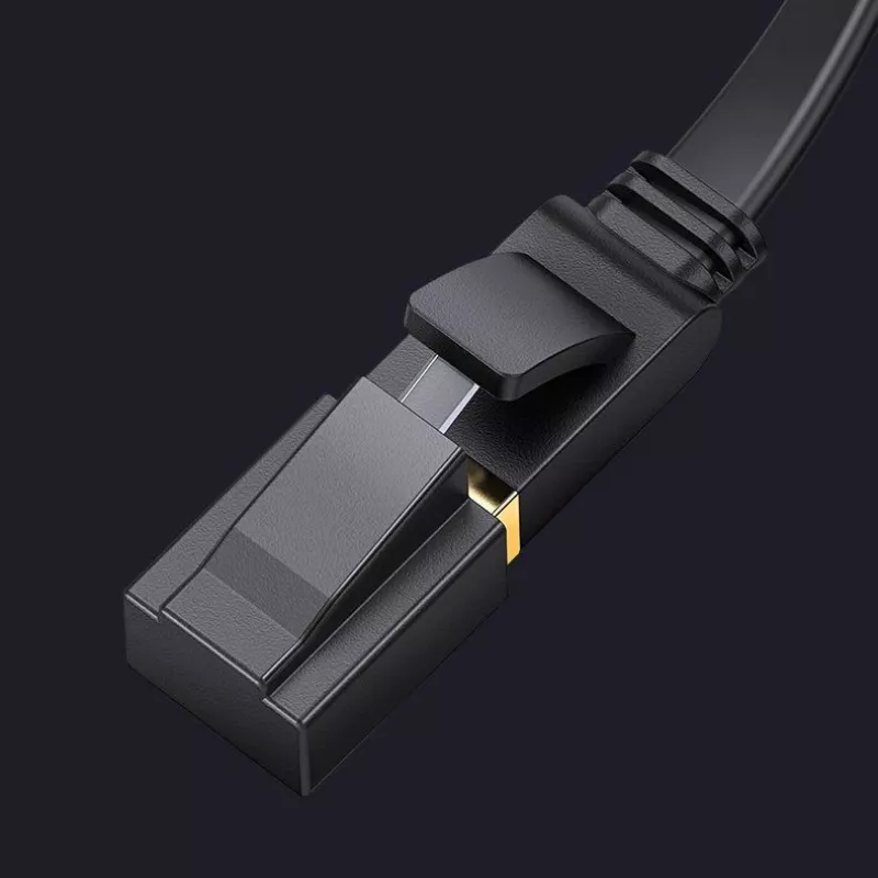 UGREEN Cat 7 STP Ethernet Patch Cable 10m Black Flat RJ45 LAN 10 Gbps