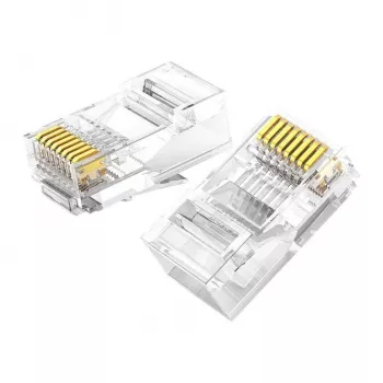 UGREEN Cat6 RJ45 modulaarsed pistikud - läbipaistvad kullatud kontaktidega (10 tk)