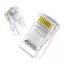 UGREEN Cat6 RJ45 modulaarsed pistikud - läbipaistvad kullatud kontaktidega (10 tk)