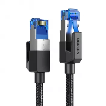 UGREEN Cat8 nailonist punutud Ethernet-kaabel - 40Gbps modulaarsete pistikutega - 1m