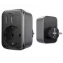 UGREEN CD314 30W GaN laadija 2 USB-A, 1 USB-C ja 1 AC-pistikupesaga, EU-pistik, must