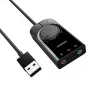 UGREEN CM129 USB-A 3,5 mm väline stereoheliadapter - must