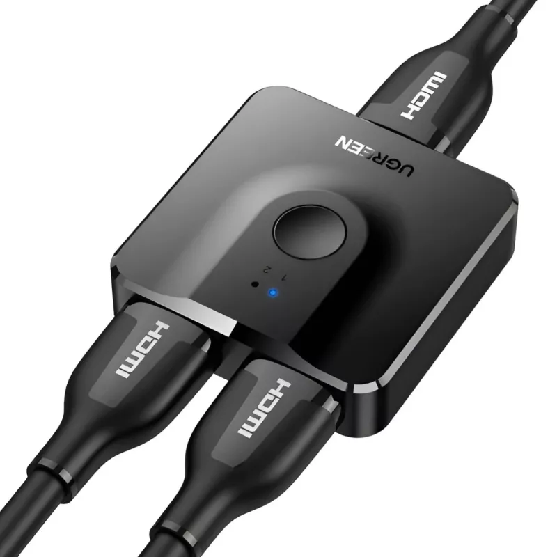 UGREEN CM217-50966 2-in-1 kahesuunaline 4K HDMI lüliti - must
