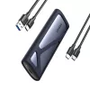 UGREEN CM400-90264 M.2 NVMe/SATA SSD korpus 10Gbps USB-C 3.2 Gen 2 ilma tööriistadeta alumiinium hõbe