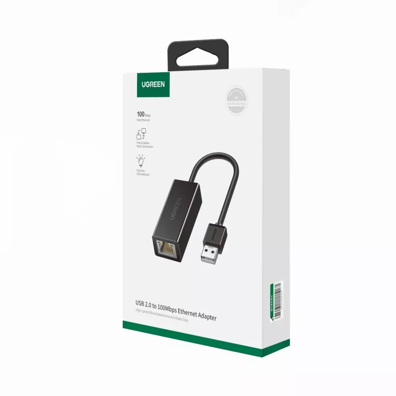 UGREEN CR110 USB 2.0 RJ45 Etherneti adapter - must