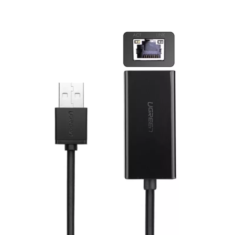 UGREEN CR110 USB 2.0 RJ45 Etherneti adapter - must