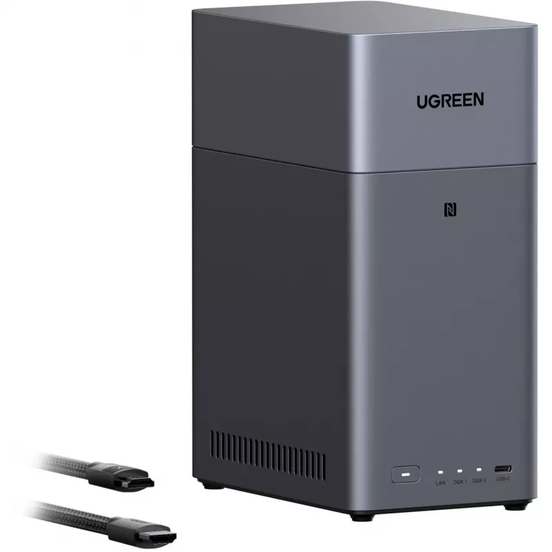 UGREEN DH2300 + 2x 6 TB Seagate IronWolf HDD komplekt (must)
