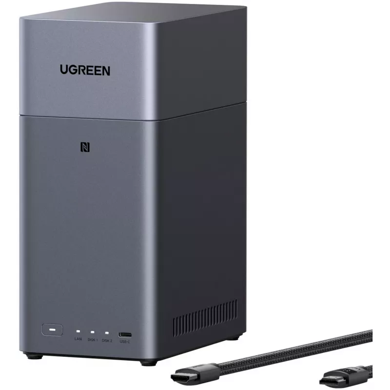 UGREEN DH2300 + 2x 6 TB Seagate IronWolf HDD komplekt (must)