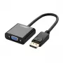 UGREEN DisplayPort isane VGA emane muundur, aktiivne adapter, Full HD 1080p, kullatud, must
