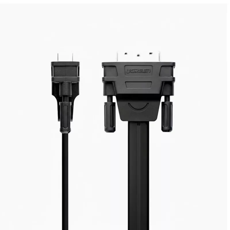 UGREEN DVI-D 24+1 to VGA aktiivne video adapter (isane kuni emane) – must