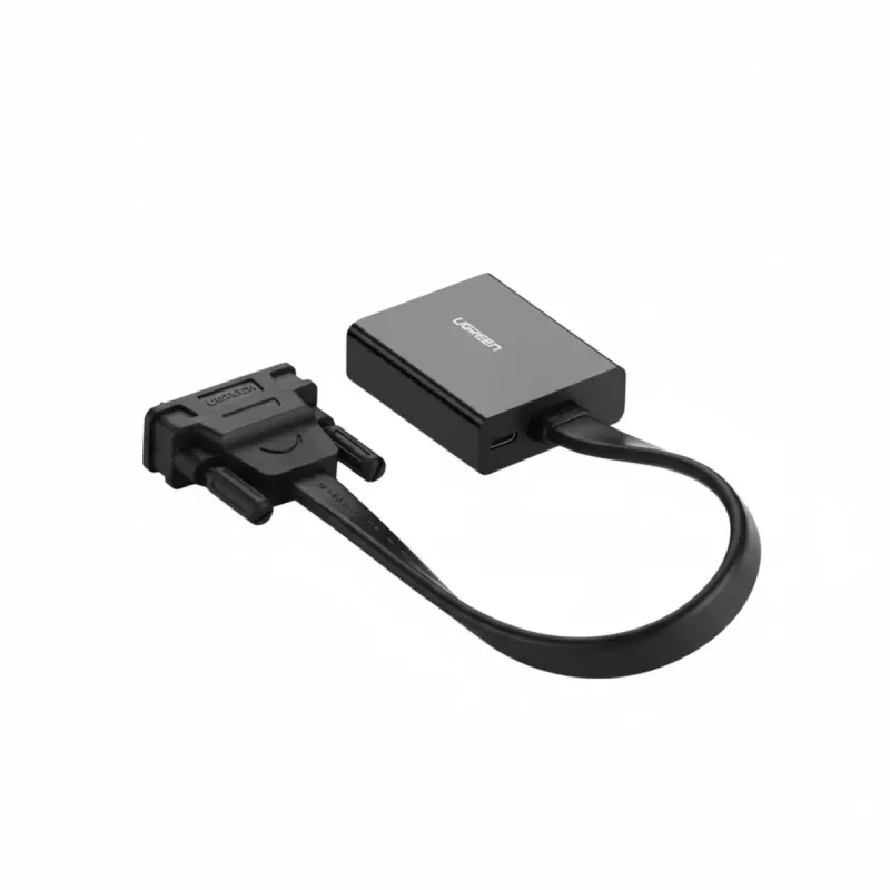 UGREEN DVI-D 24+1 to VGA aktiivne video adapter (isane kuni emane) – must