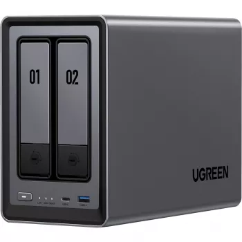 UGREEN DXP2800+ 2x Seagate IronWolf HDD komplekt - 2-kohaline NAS Intel Celeron N5105, 8GB DDR4, 2x 2.5GbE, 2x 4TB HDD-ga