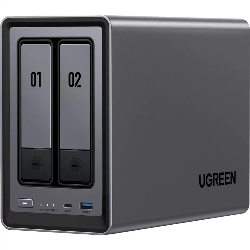 UGREEN DXP2800+ 2x Seagate IronWolf HDD komplekt - 2-kohaline NAS Intel Celeron N5105, 8GB DDR4, 2x 2.5GbE, 2x 4TB HDD-ga