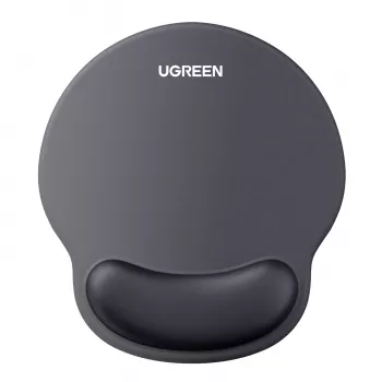 UGREEN ergonoomiline hiirematt LP668 - geelist randmetugi, sile kangapind, libisemiskindel kummist alus, must