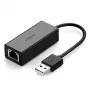 Ugreen väline võrgukaart RJ45 - USB 2.0 100 Mbps Ethernet must (CR110 20254)